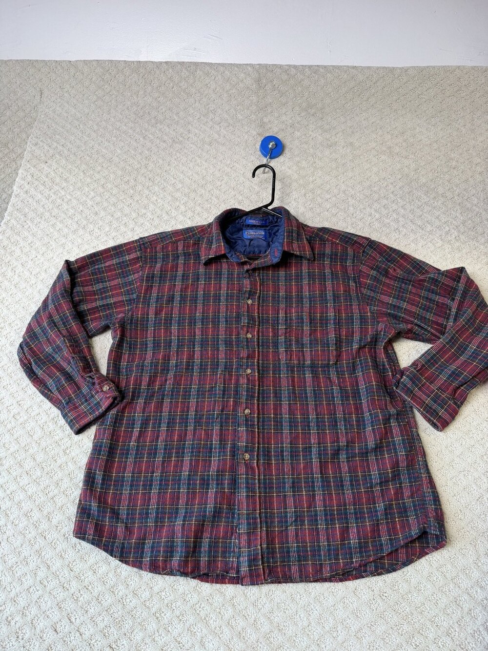 Pendleton Long Sleeve Button Up Shirt Sir Mens Multicolor Plaid Size XL